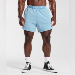 NWT Gymshark Power Washed 5" Shorts - Ozone Blue
